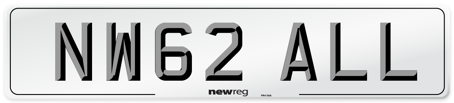 NW62 ALL Number Plate from New Reg